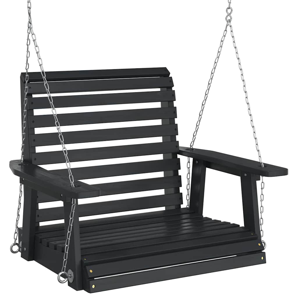 Maison Exclusive - Garten-hängestuhl Mit Metallketten Schwarz Mas