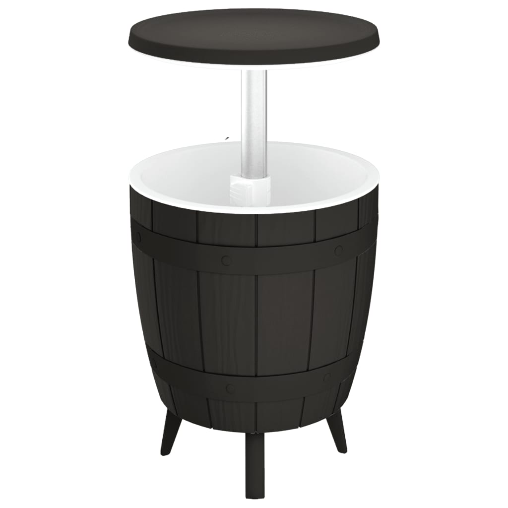 Maison Exclusive - 3-in-1 Tisch Mit Eiskühler Schwarz Polypropyle