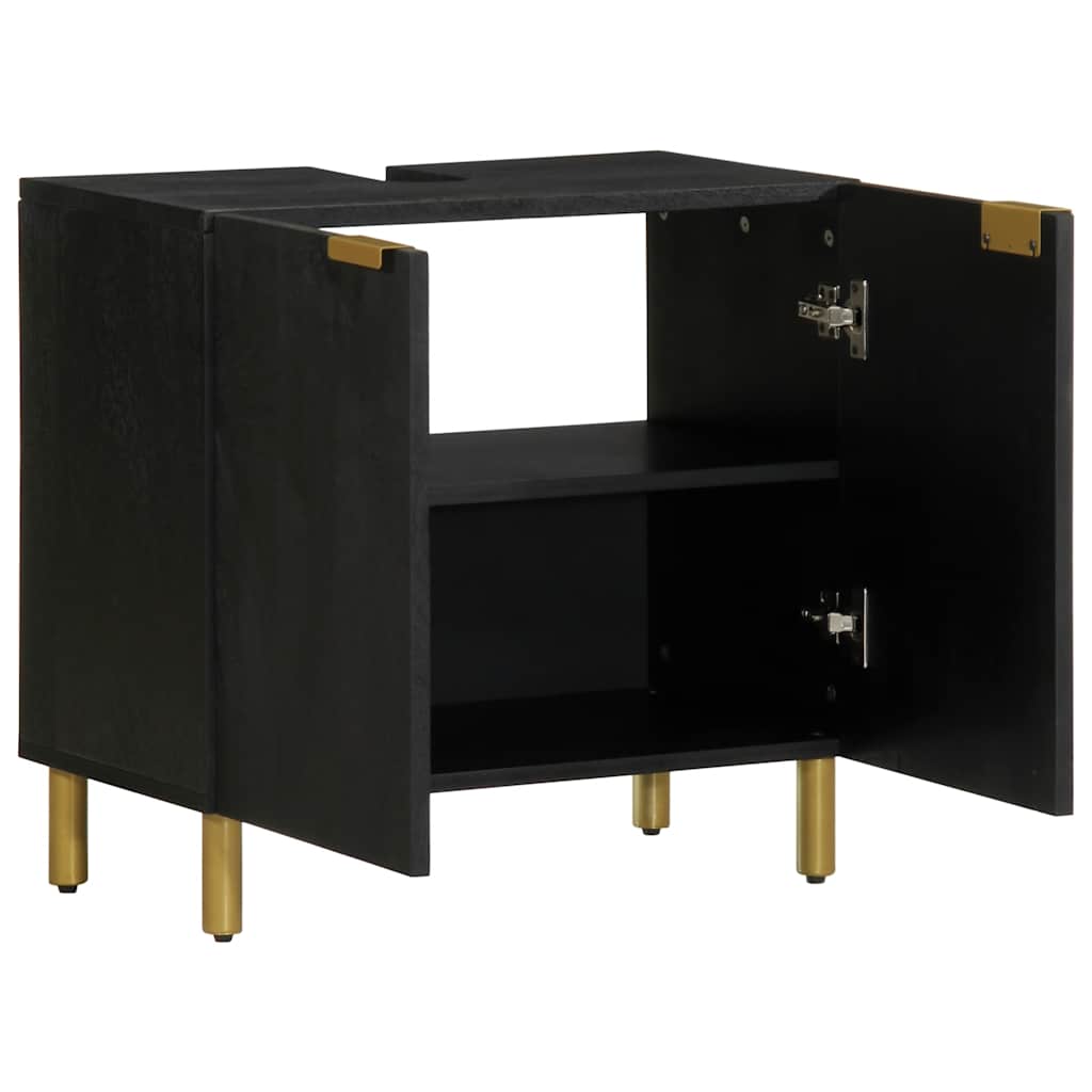 Maison Exclusive - Waschbeckenunterschrank Schwarz 62x33x58 Cm Ho