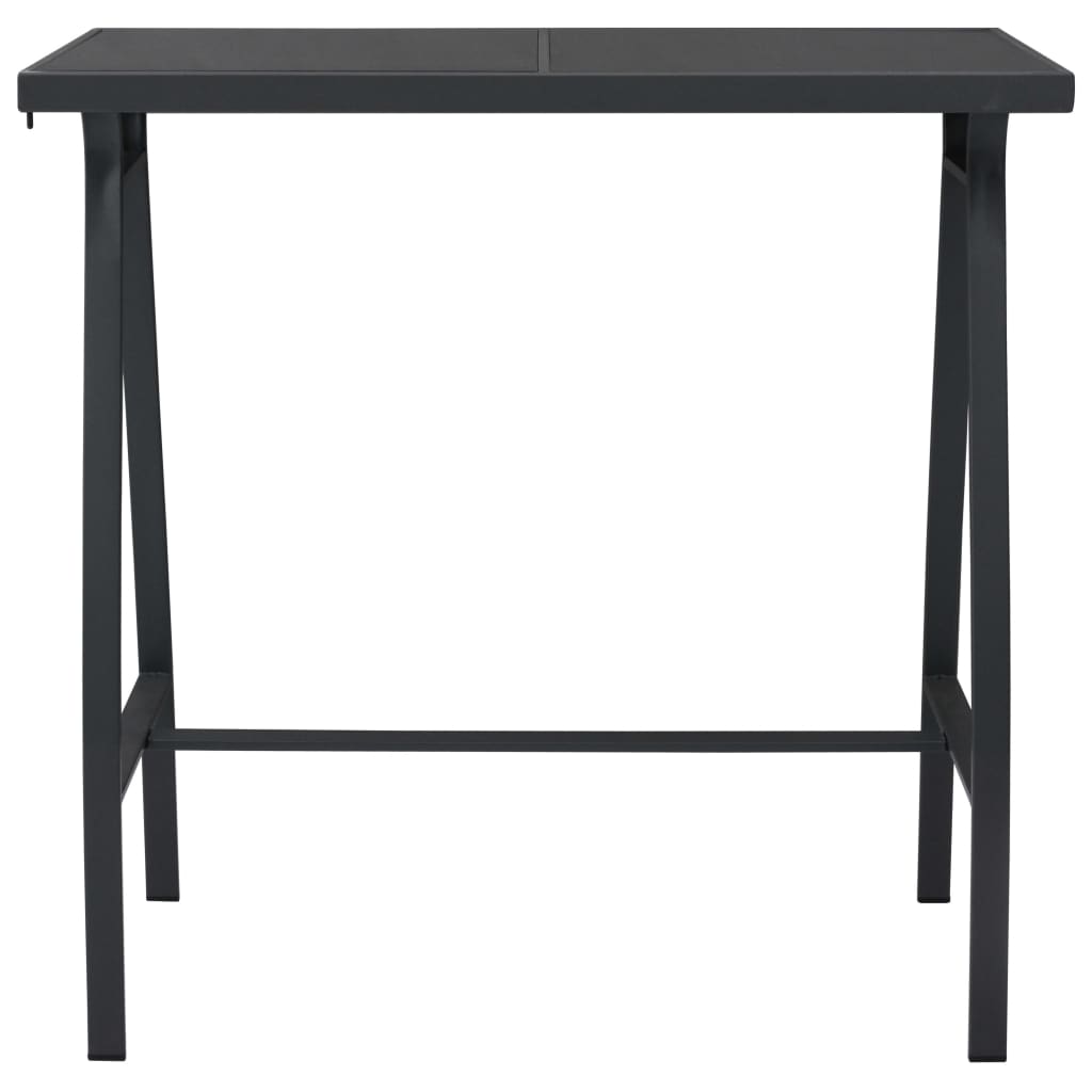 Maison Exclusive - Garten-bartisch Schwarz 110x60x110 Cm Hartglas