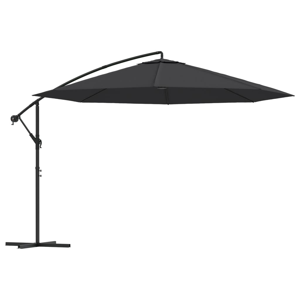 Maison Exclusive - Ampelschirm Mit Aluminium-mast 350 Cm Schwarz