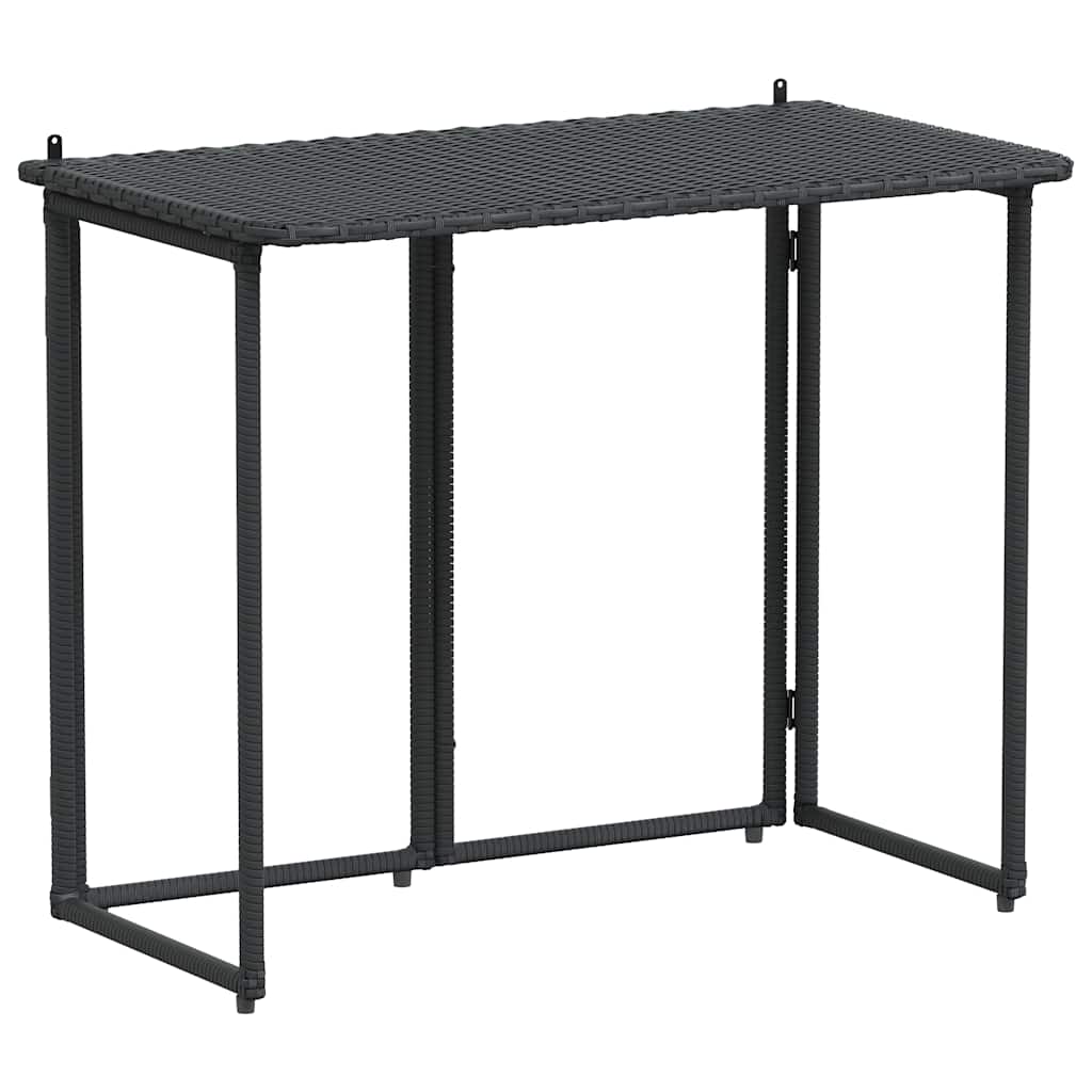 Maison Exclusive - Gartentisch Klappbar Schwarz 90x51x75 Cm Poly