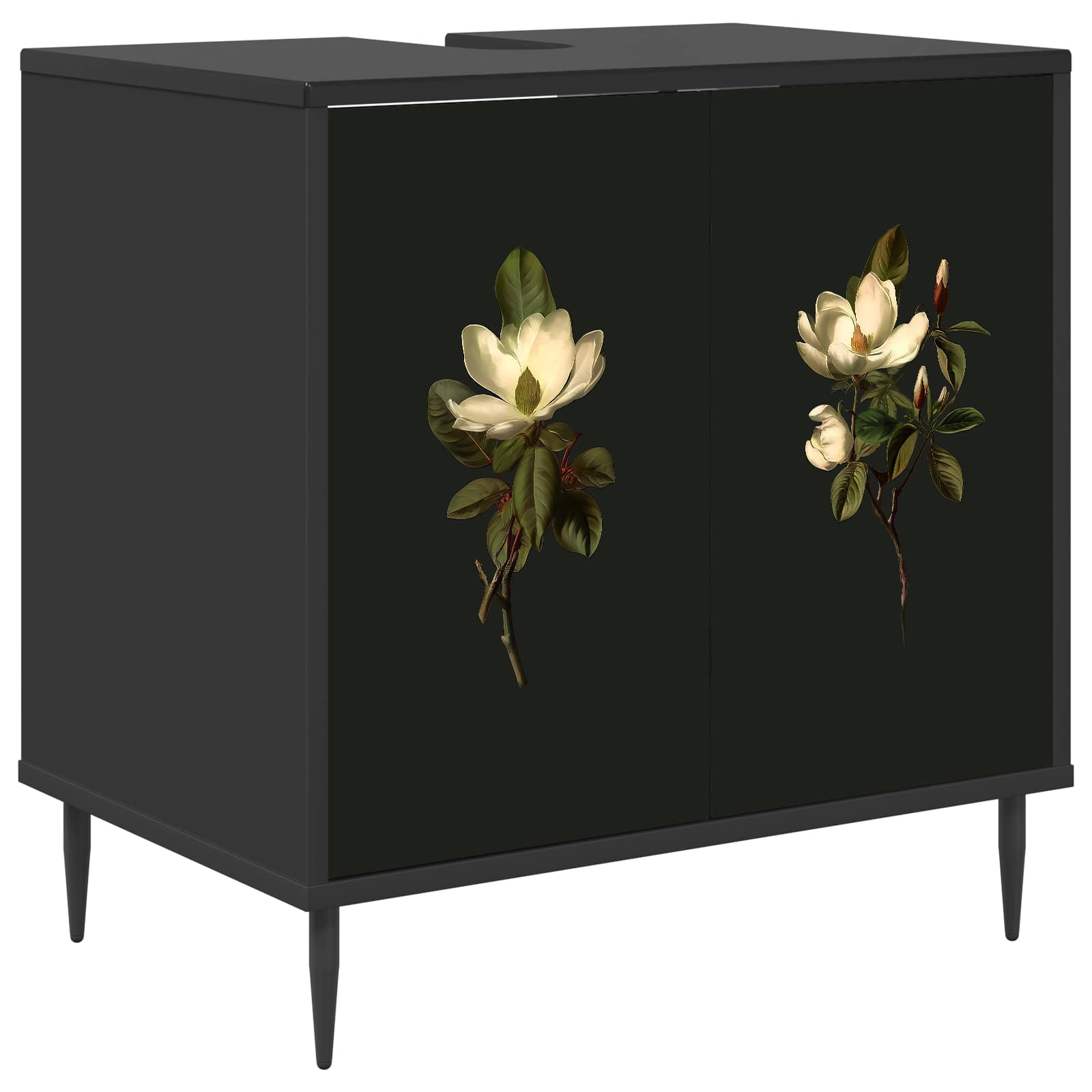 Maison Exclusive - Badezimmerschrank Bremen Schwarz Eichen-optik