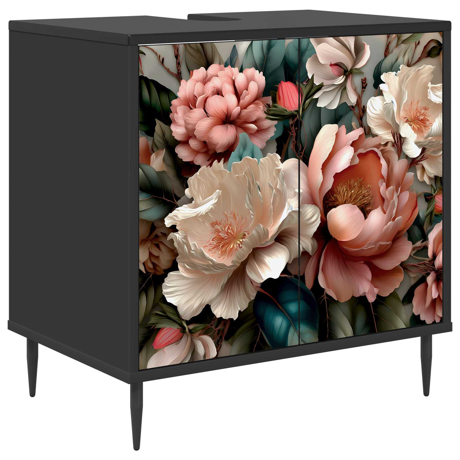 Maison Exclusive - Badezimmerschrank Borne Schwarz Eichen-optik 6