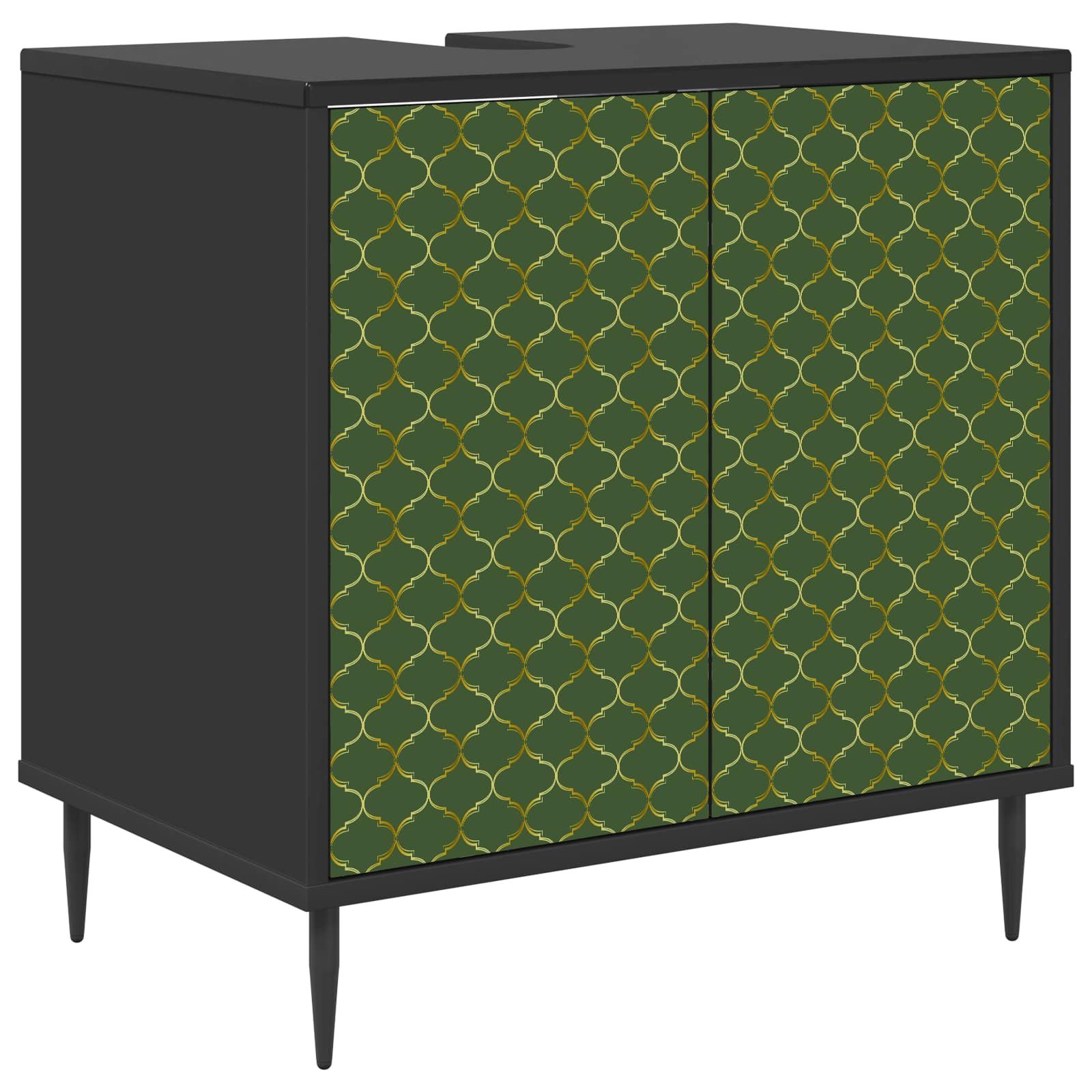 Maison Exclusive - Badezimmerschrank Geleen Schwarz Eichen-optik