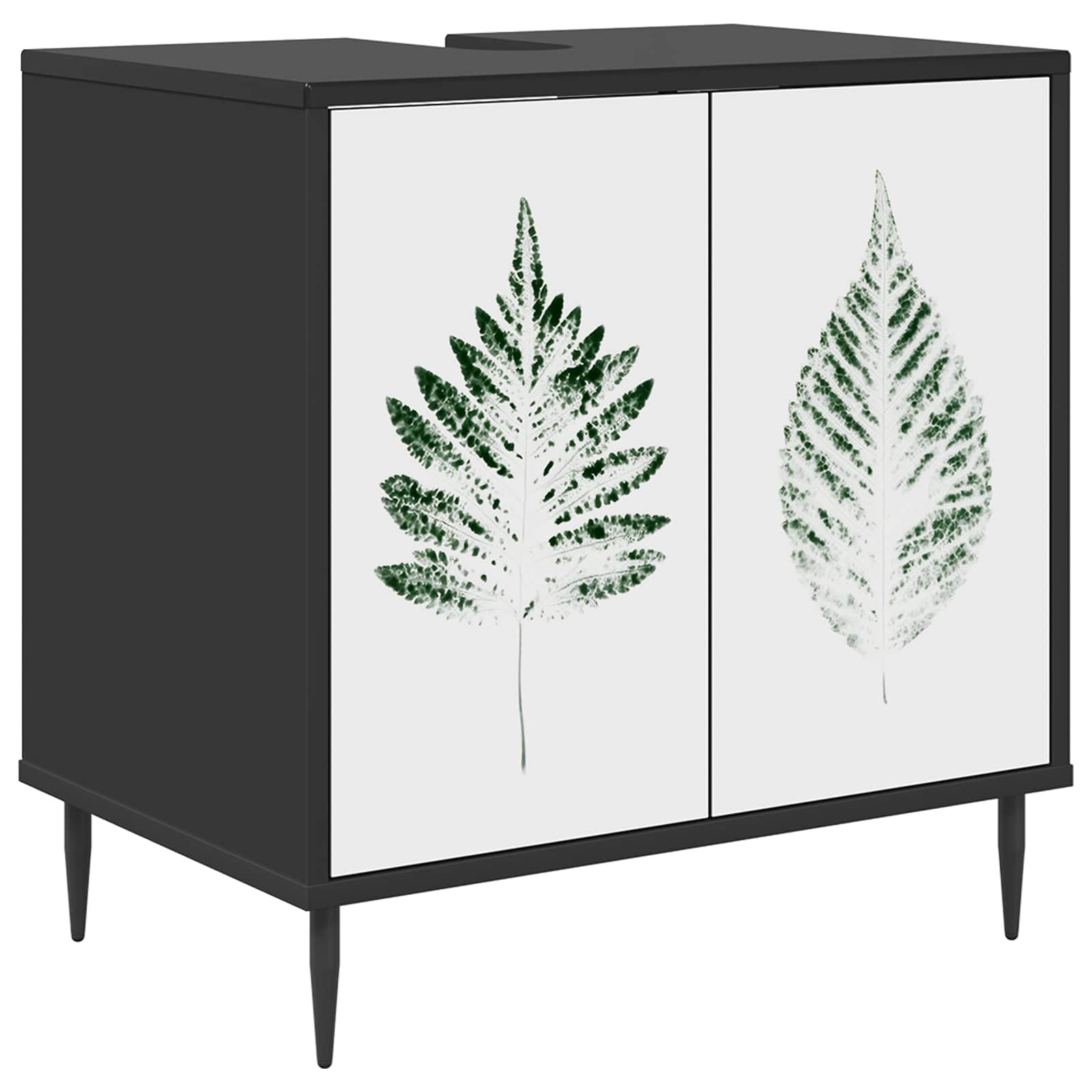 Maison Exclusive - Badezimmerschrank Hanau Schwarz Eichen-optik 6
