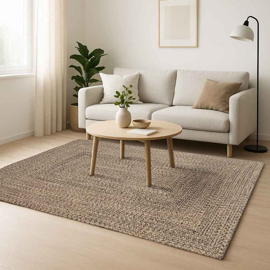 Maison Exclusive - Bereichsteppich Natürlich Und Schwarz 200 X 29