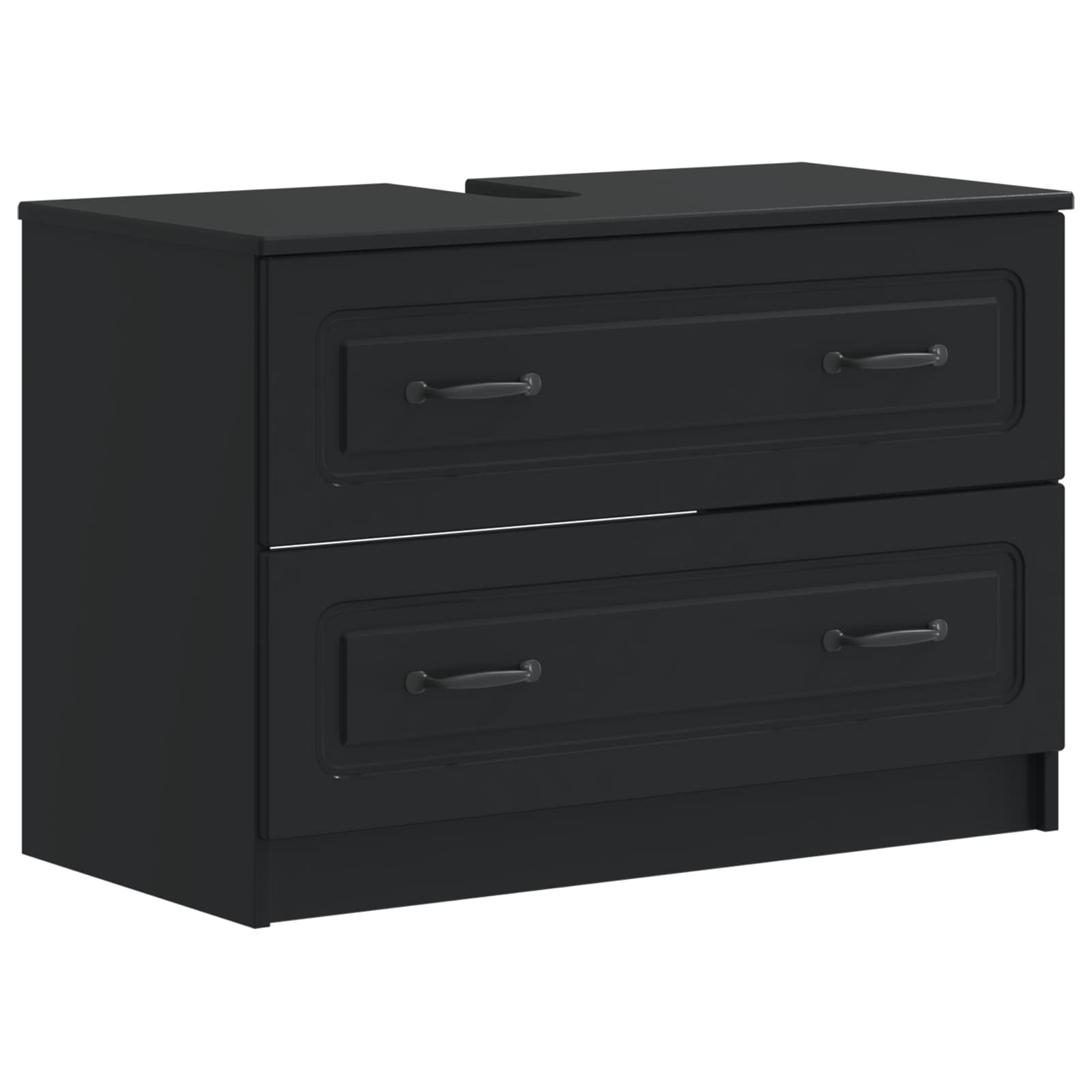 Maison Exclusive - Waschbeckenschrank Utrecht Schwarz 82 X 41 X 5