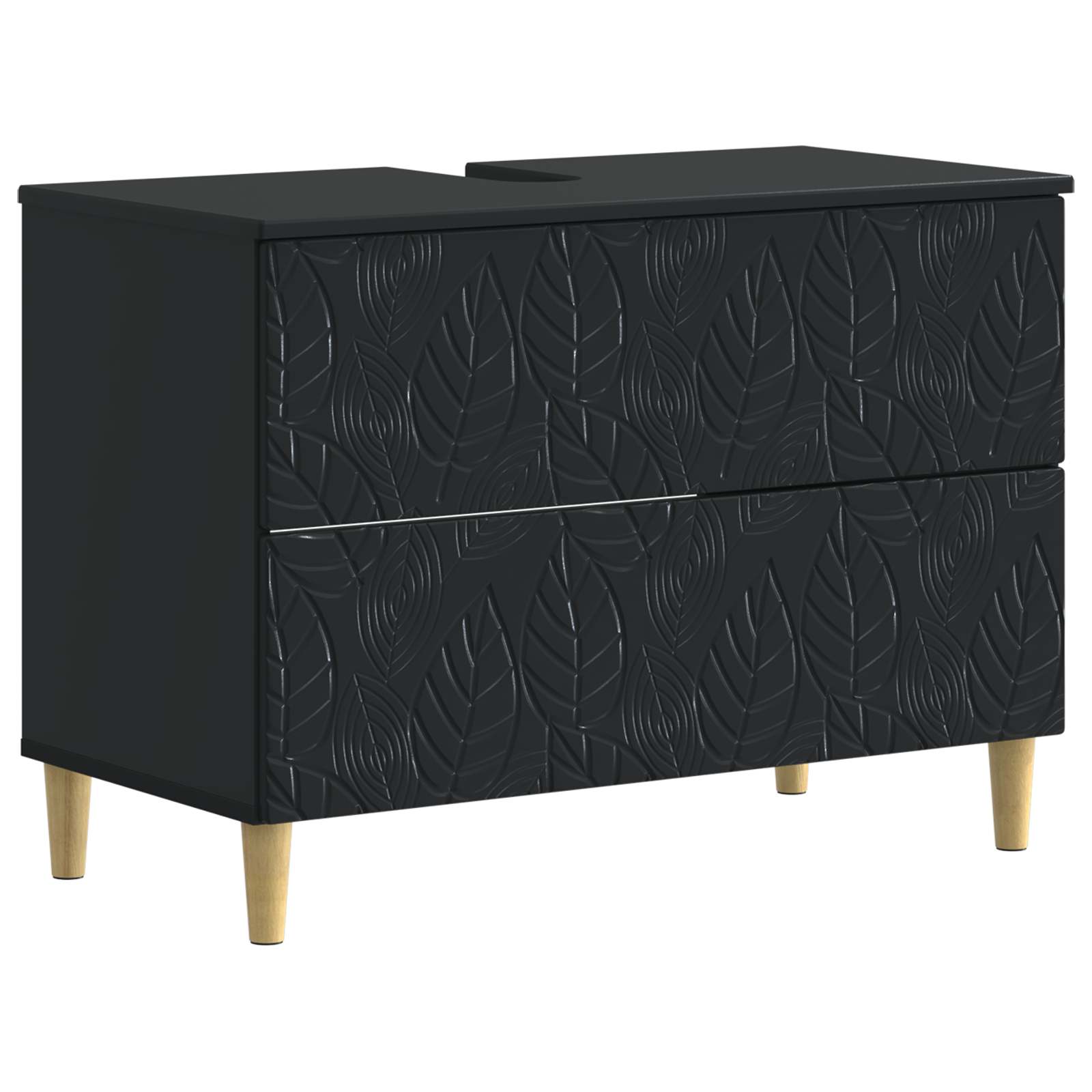 Maison Exclusive - Waschbeckenschrank Delft Schwarz 82 X 41 X 59