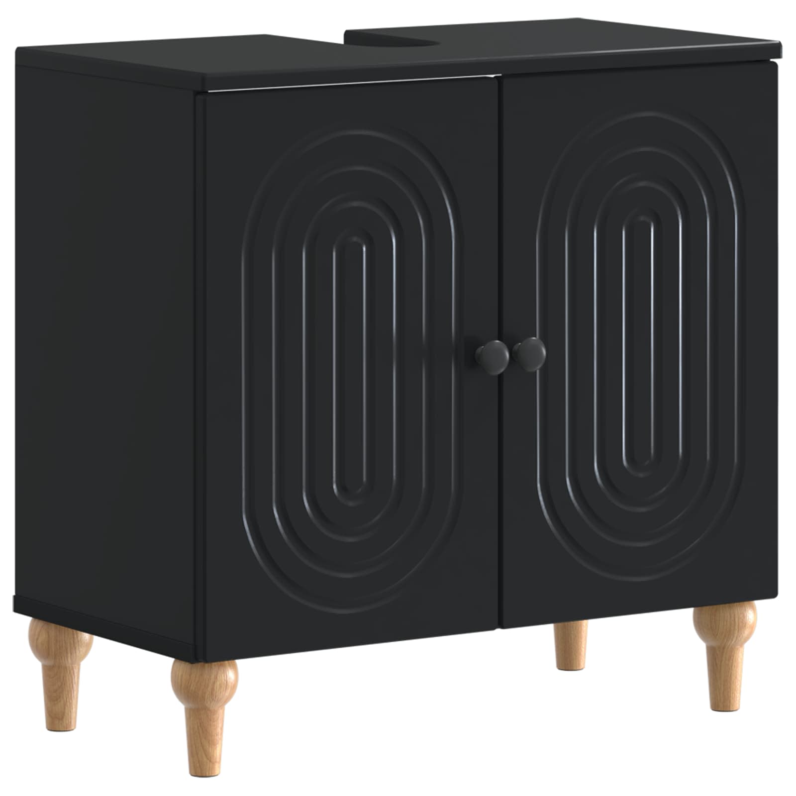 Maison Exclusive - Waschbeckenschrank Alkmaar Schwarz 59,5 X 31,5