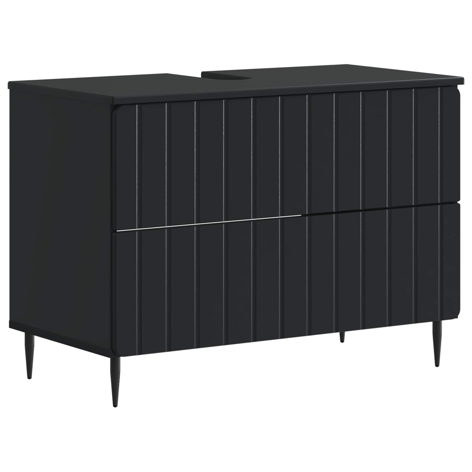 Maison Exclusive - Waschbeckenschrank Zwolle Schwarz 82 X 41 X 58