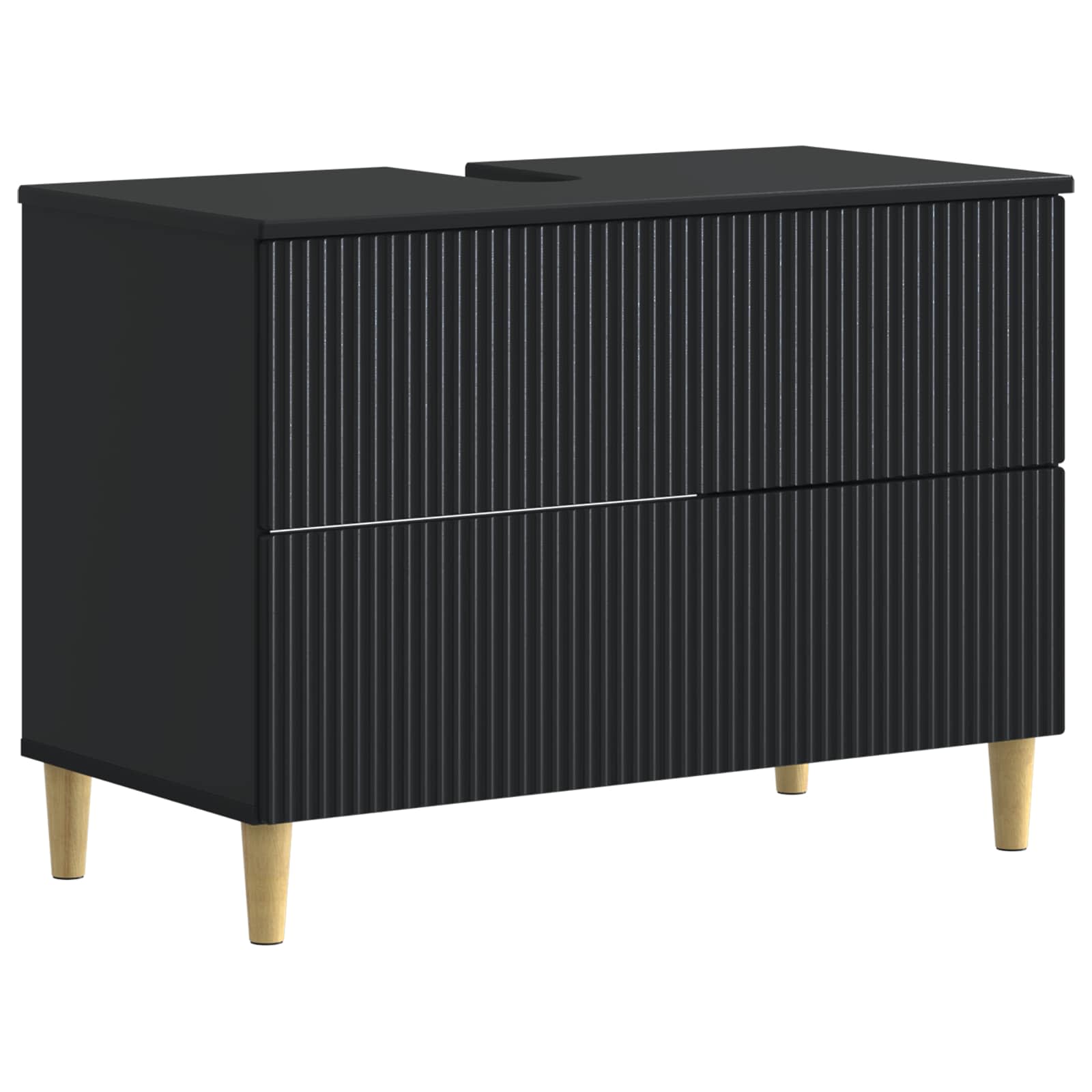 Maison Exclusive - Waschbeckenschrank Arnhem Schwarz 82 X 41 X 59