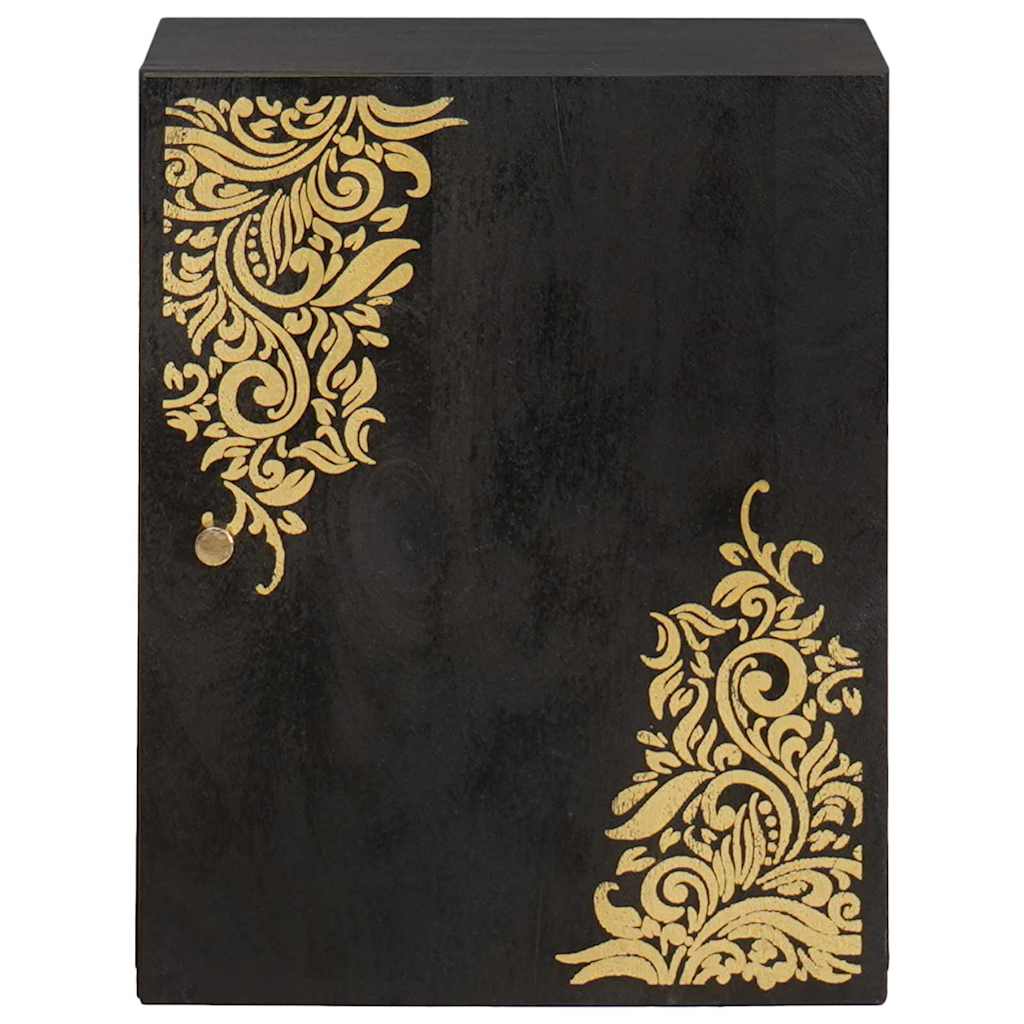 Maison Exclusive - Wandschrank Schwarz 38 X 33 X 48 Cm Massivholz