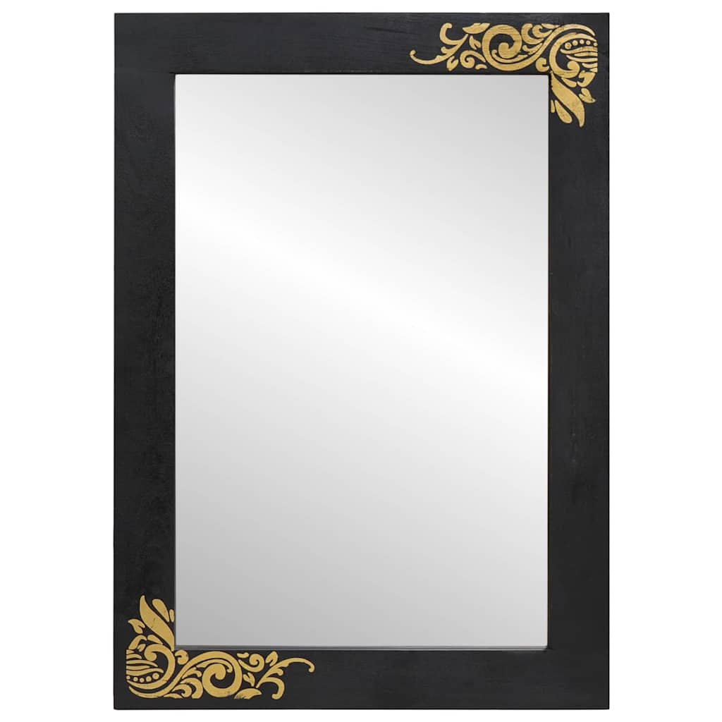 Maison Exclusive - Badezimmer Spiegel Schwarz Und Silber 70 X 50