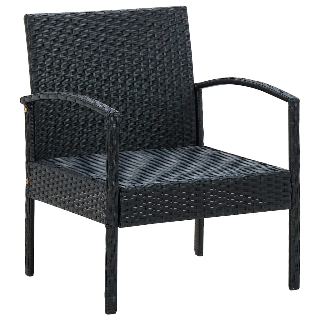 Maison Exclusive - Gartenstuhl Mit Kissen Poly Rattan Schwarz