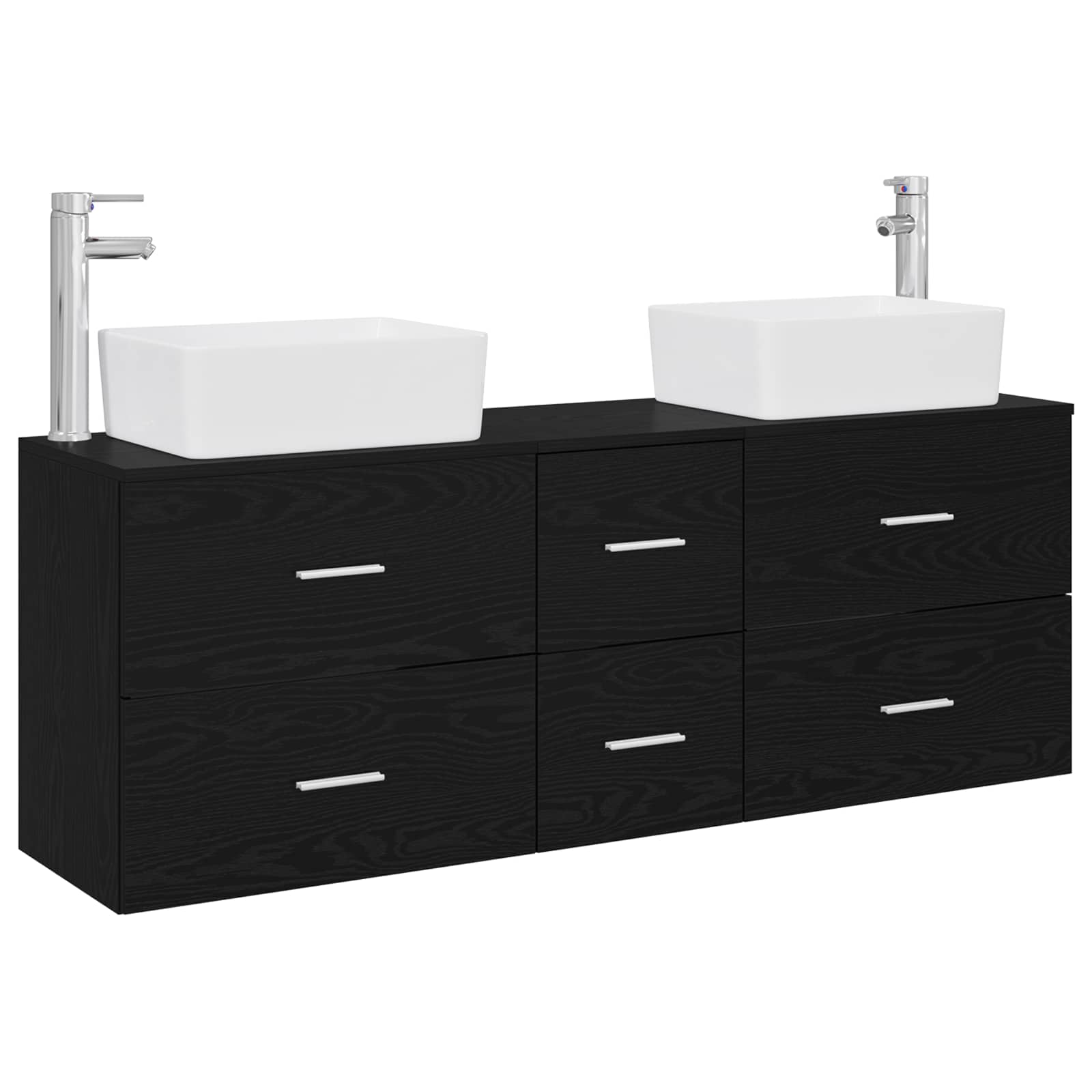 Maison Exclusive - Badezimmerschrank-set 3 Stk. Schwarz 53 X 34,5