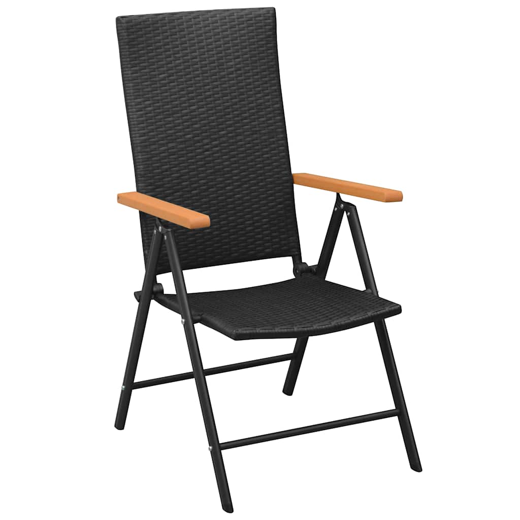 Maison Exclusive - Stapelbare Klappstühle, 2 Stück, Polyrattan, S