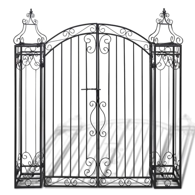 Maison Exclusive - Zierendes Gartentor Schmiedeeisen 122×20,5×134