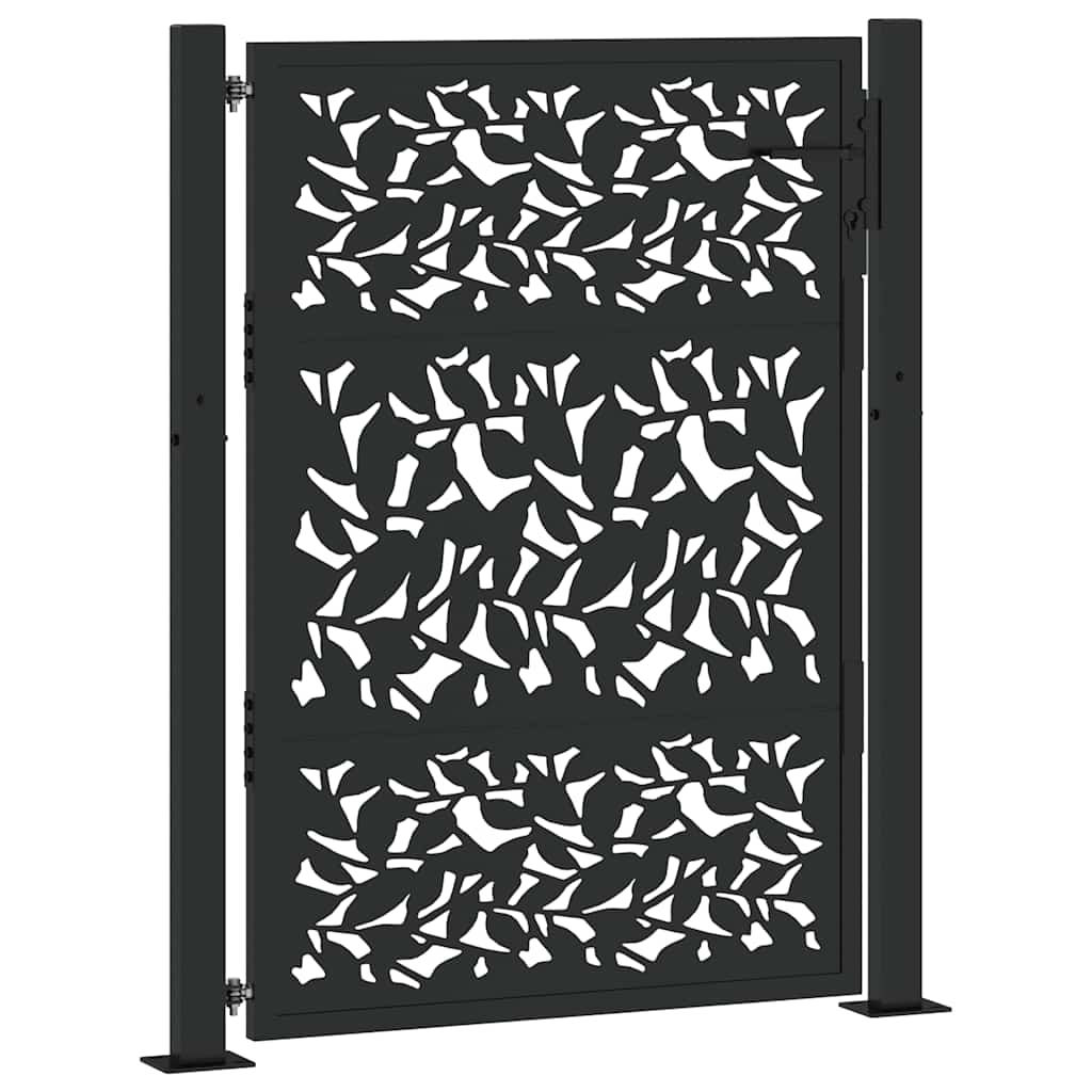 Maison Exclusive - Gartentor Schwarz 100x125 Cm Stahlblatt-design