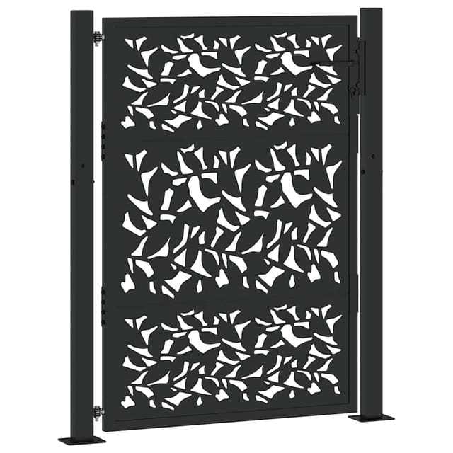 Maison Exclusive - Gartentor Schwarz 100x125 Cm Stahlblatt-design