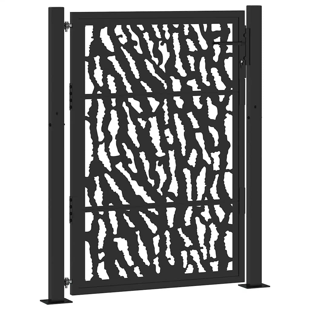 Maison Exclusive - Gartentor Schwarz 100x125 Cm Stahl Trace Desig