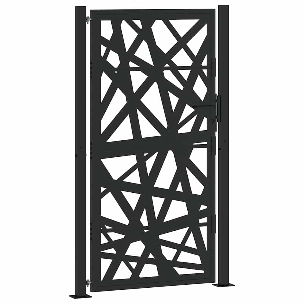 Maison Exclusive - Gartentor Schwarz 100x175 Cm Stahl Leichtes De