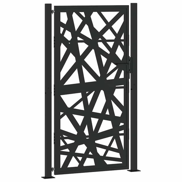 Maison Exclusive - Gartentor Schwarz 100x175 Cm Stahl Leichtes De