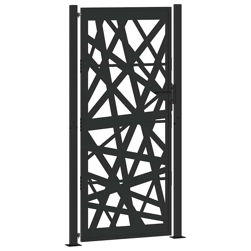 Maison Exclusive - Gartentor Schwarz 100x200 Cm Stahl Leichtes De