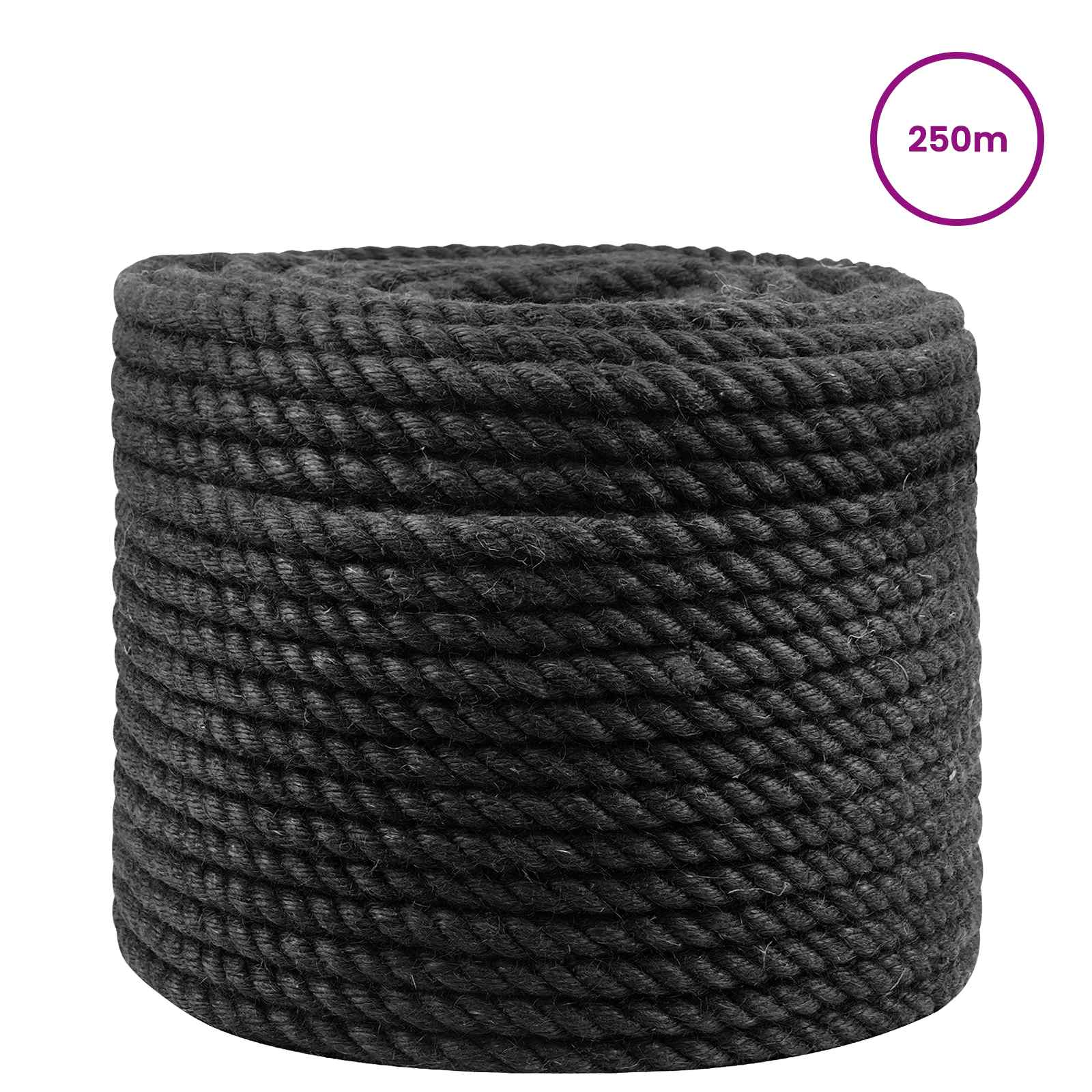 Maison Exclusive - Juteseil 10 Mm Schwarz 100% Tossa Jute