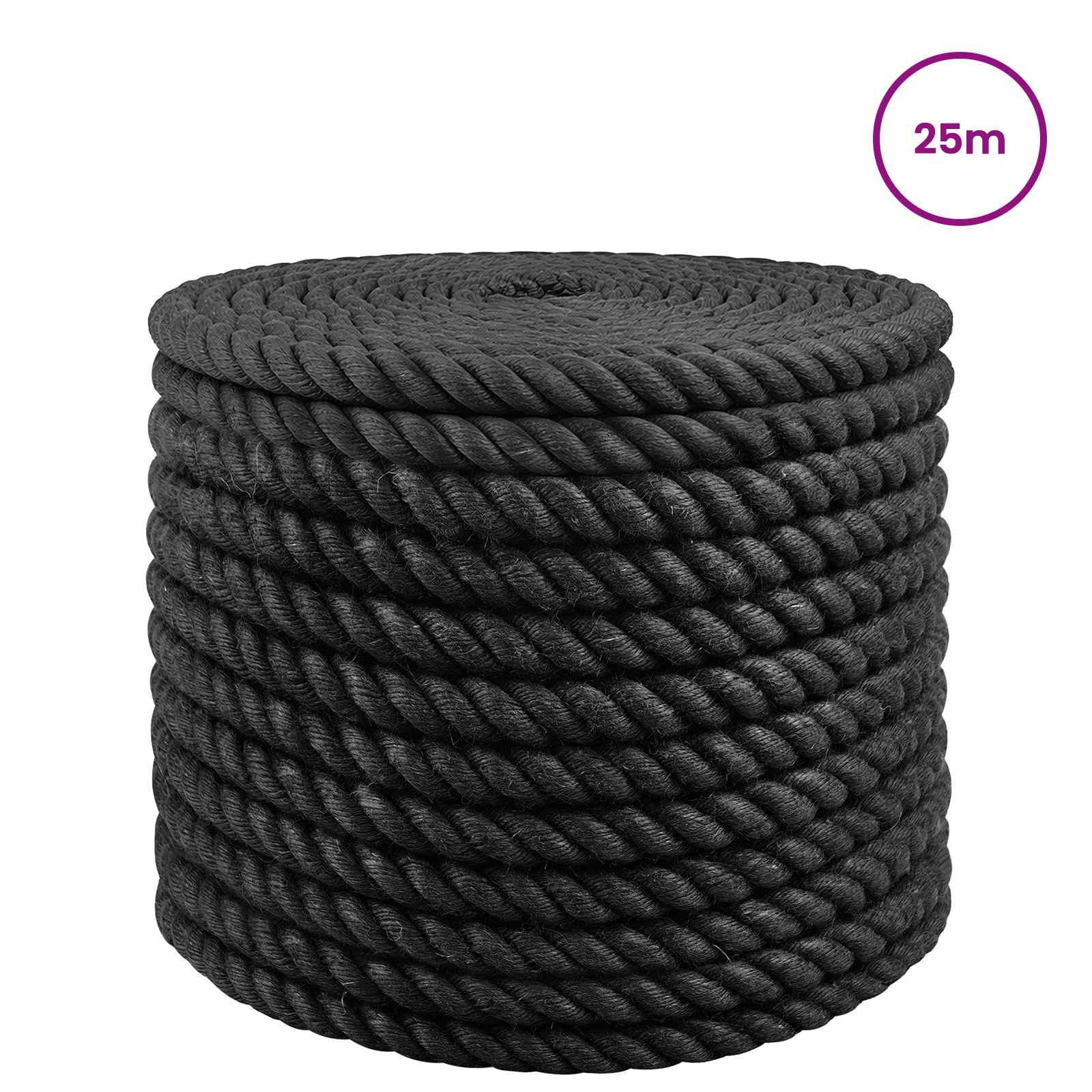 Maison Exclusive - Juteseil 20 Mm Schwarz 100% Tossa Jute