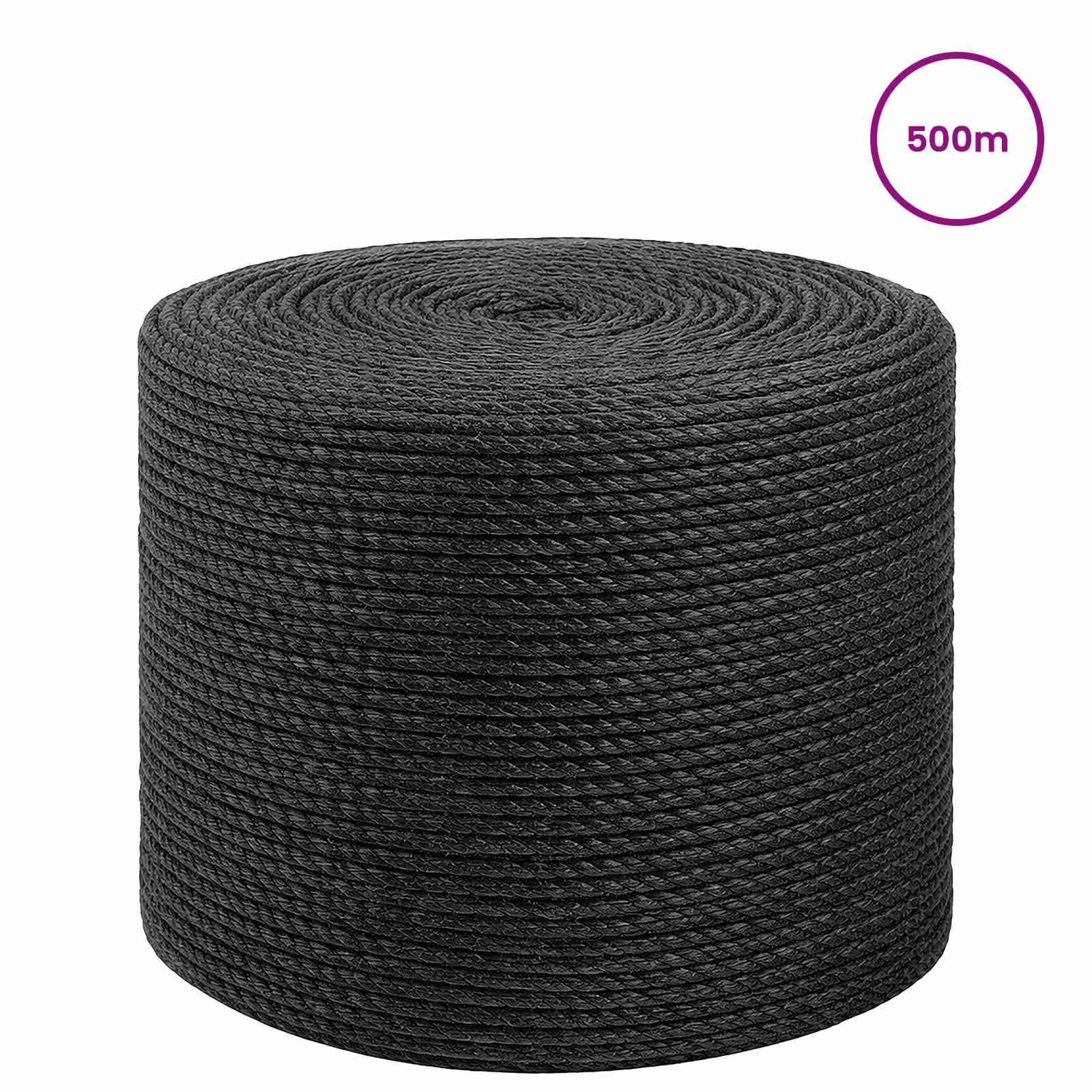 Maison Exclusive - Juteseil 6 Mm Schwarz 100% Tossa Jute