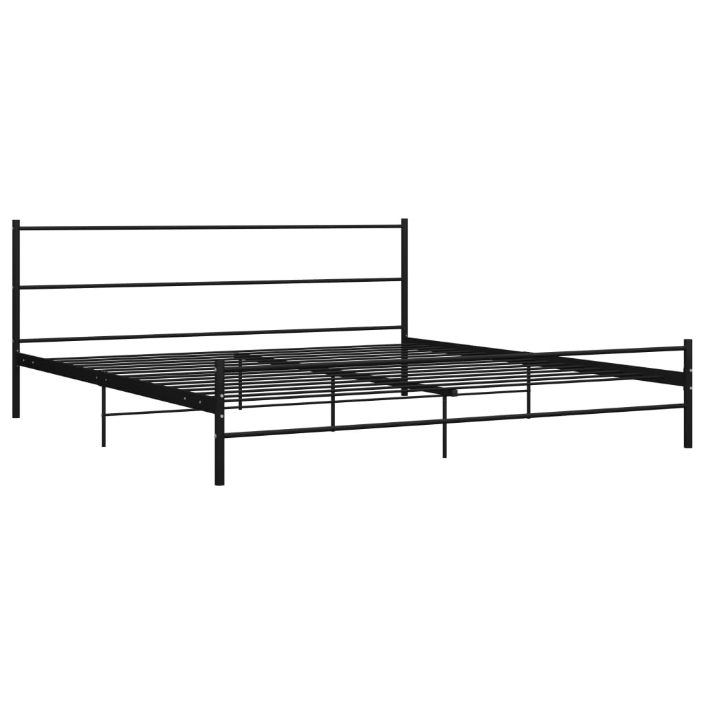 Maison Exclusive - Bettgestell Schwarz Metall 200×200 Cm