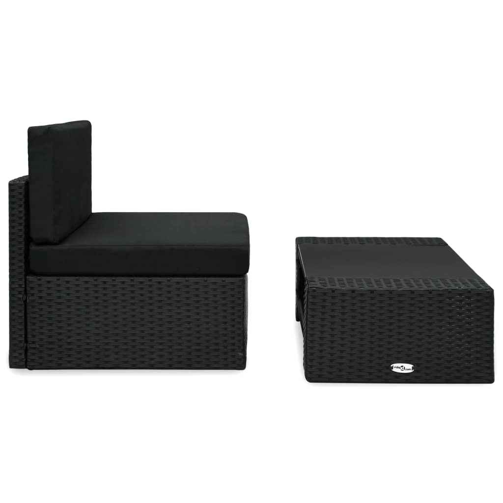 Maison Exclusive - 2-tlg. Garten-lounge-set Poly Rattan Schwarz