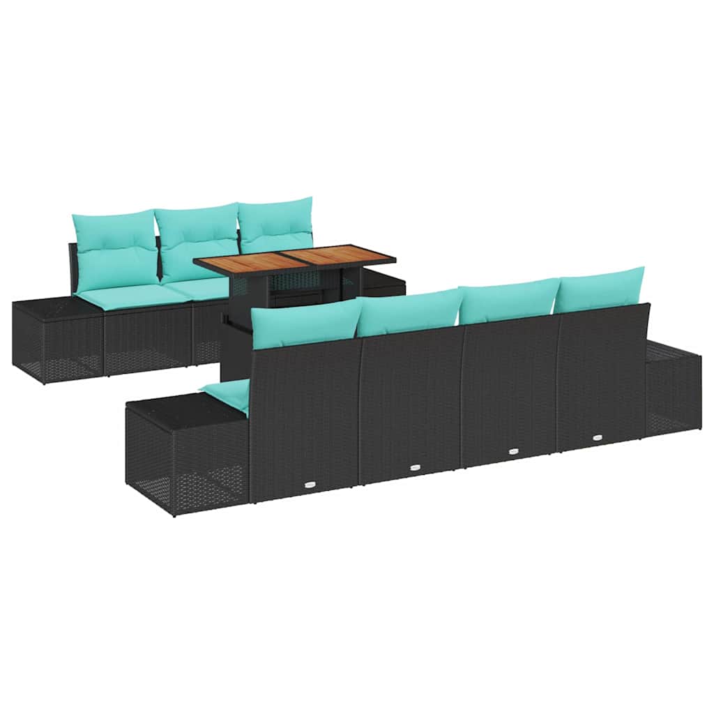Maison Exclusive - Garten Essgruppe 8 Stk. 7-sitzanzahl Schwarz U