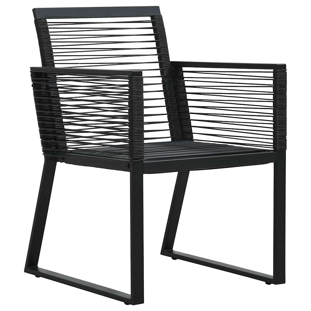 Maison Exclusive - Gartenstühle 2 Stk. Schwarz Pvc Rattan