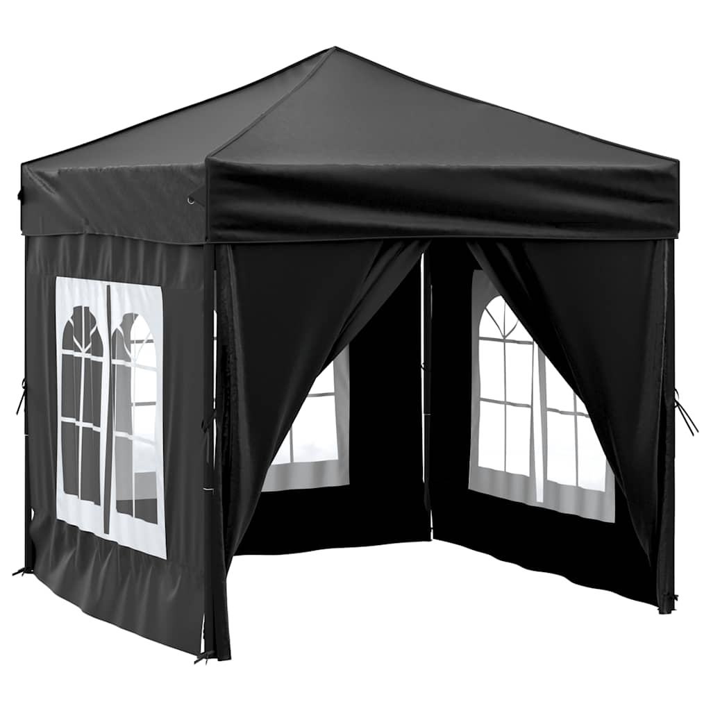 Maison Exclusive - Partyzelt Faltbar Mit Seitenwänden Schwarz 2x2