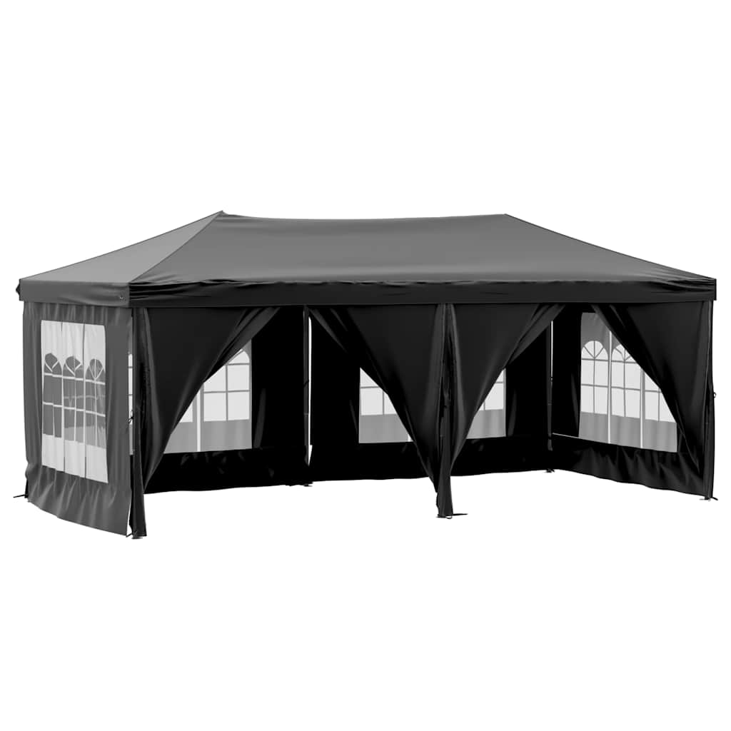 Maison Exclusive - Partyzelt Faltbar Mit Seitenwänden Schwarz 3x6