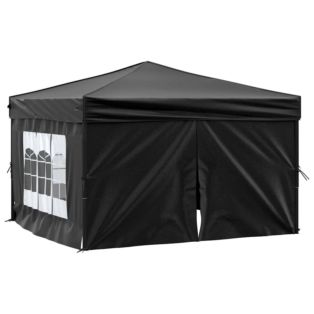 Maison Exclusive - Partyzelt Faltbar Mit Seitenwänden Schwarz 3x3