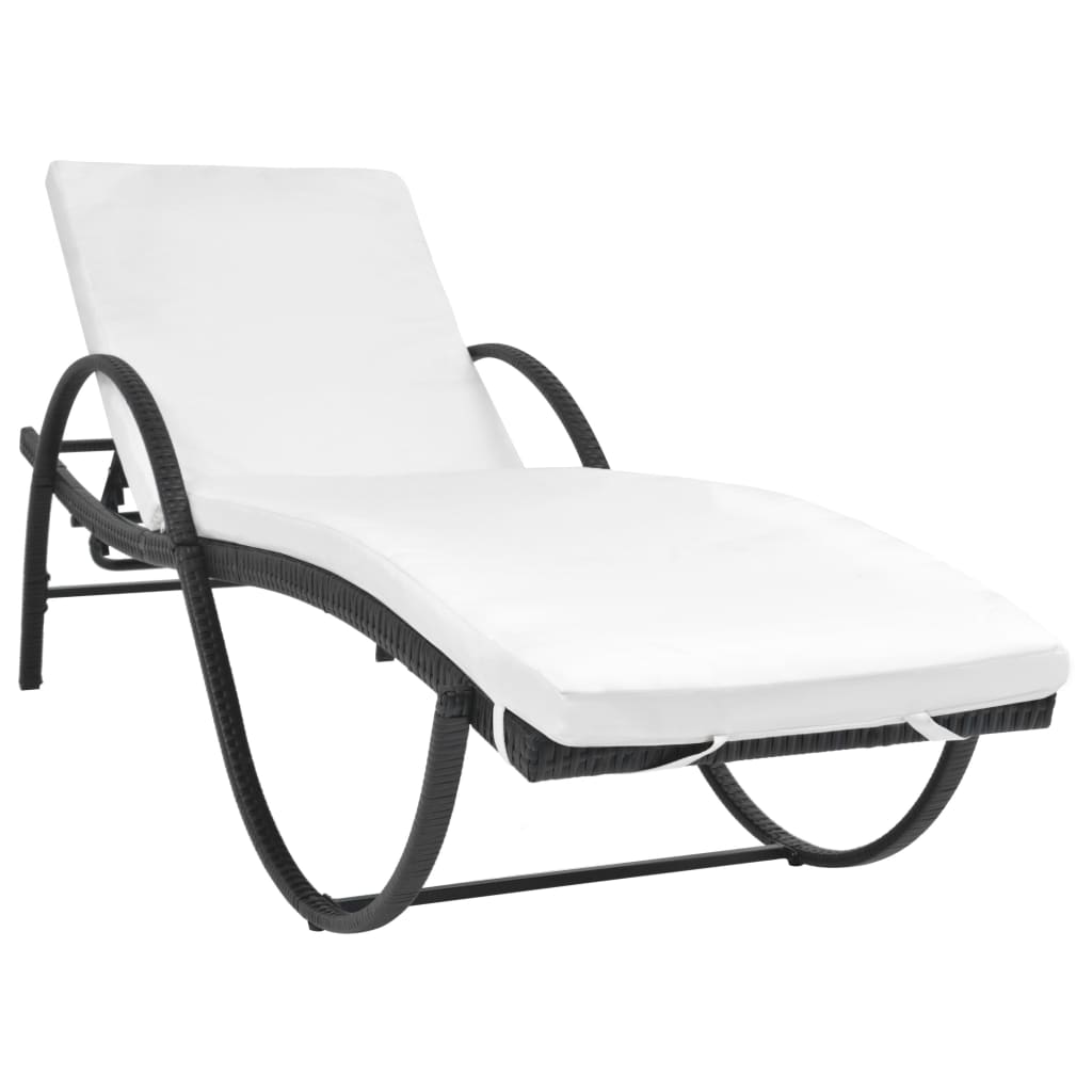 Maison Exclusive - Sonnenliege Mit Auflage & Tisch Poly Rattan Sc