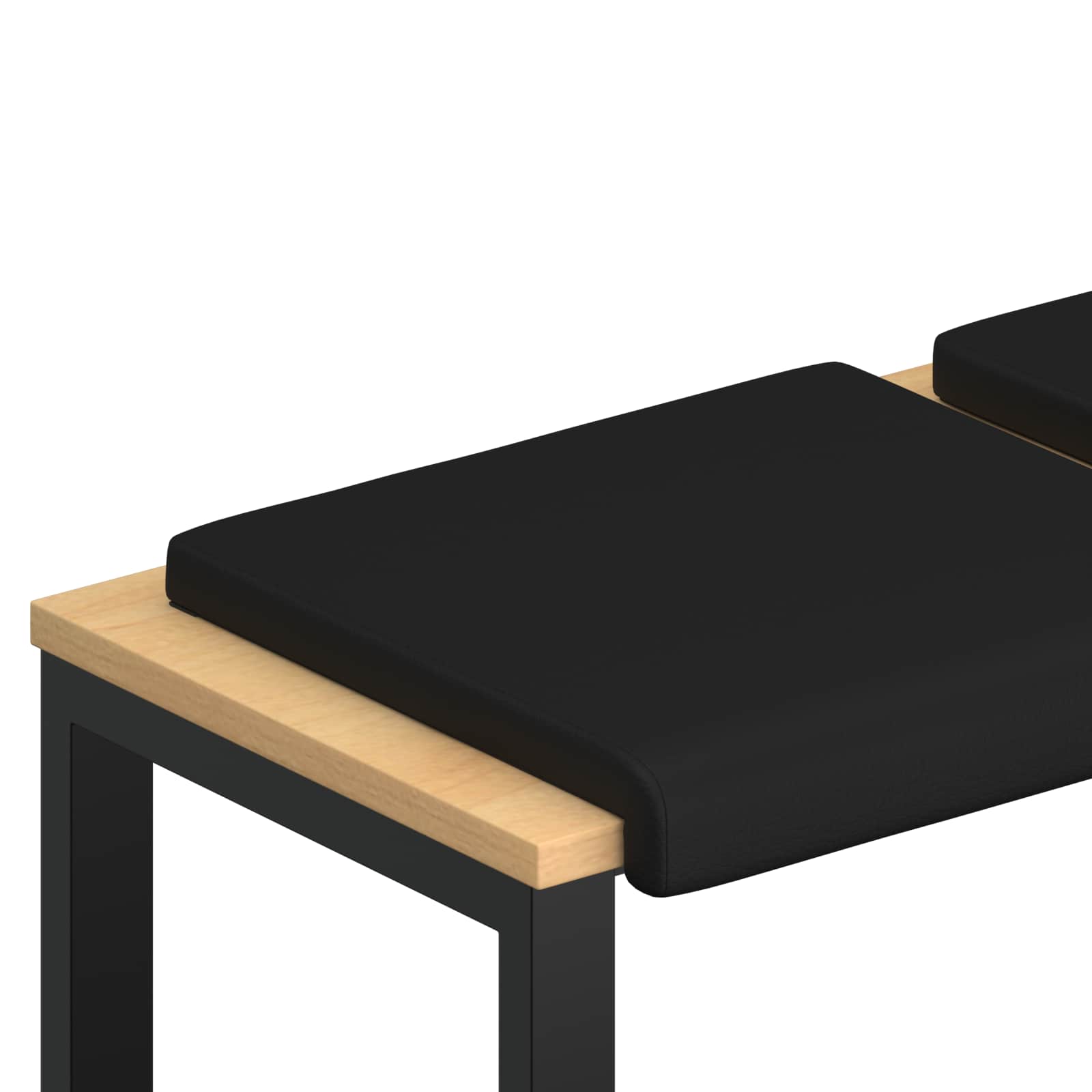 Maison Exclusive - Bankkissen 4 Stk. Kunstleder Schwarz Tiefe 35