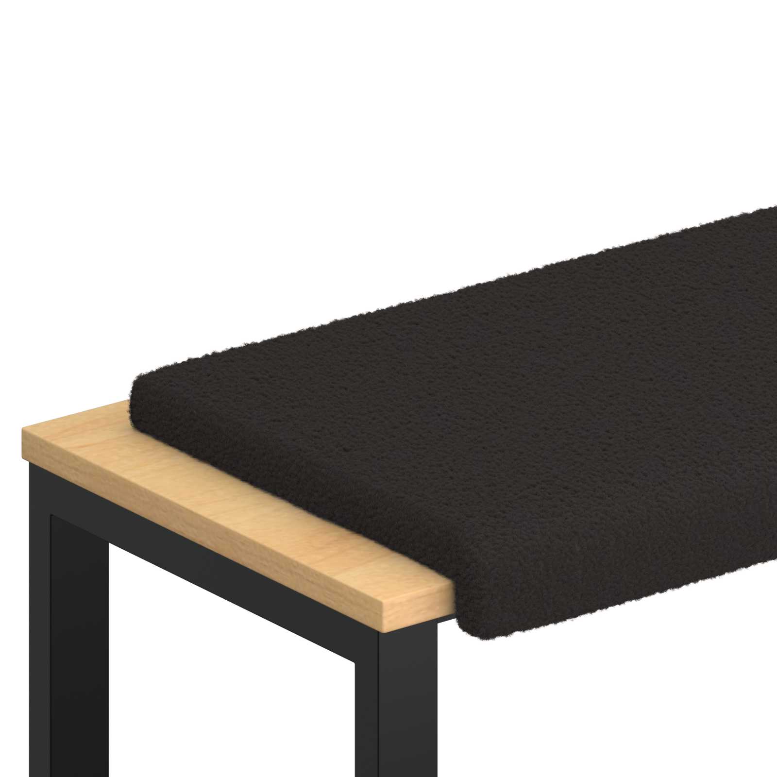 Maison Exclusive - Bankkissen Sherpa-stoff Schwarz Tiefe 35 Cm