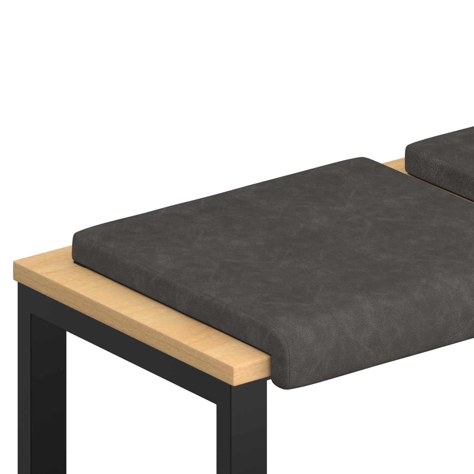 Maison Exclusive - Bankkissen 2 Stk. Kunstleder Schwarz Tiefe 35