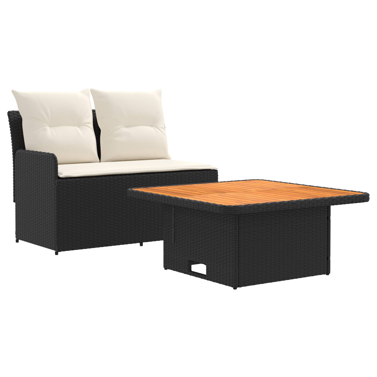 Maison Exclusive - Garten Armlehnen Sofa Mit Klapptisch 2 Stück S
