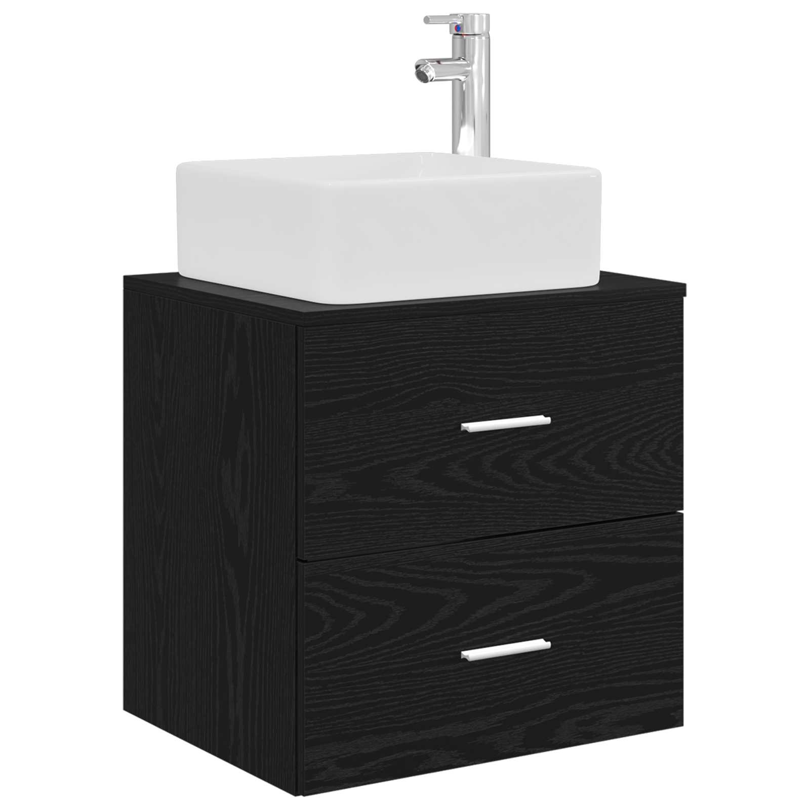 Maison Exclusive - Wandmontierte Waschtisch Schwarze Eiche 49,5 X