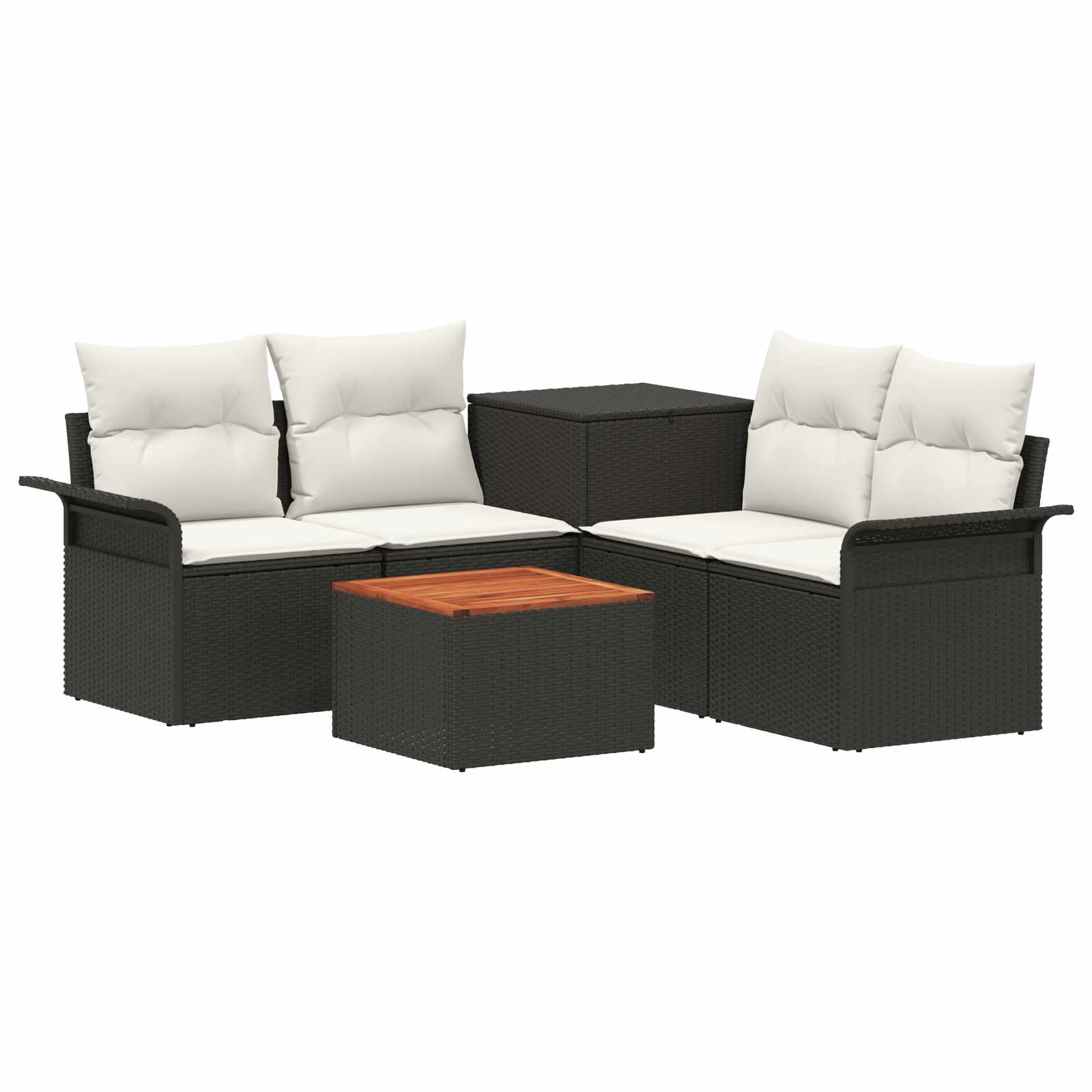 Maison Exclusive - Sofa Set 6 Stk. 4-sitzanzahl Schwarz Und Creme
