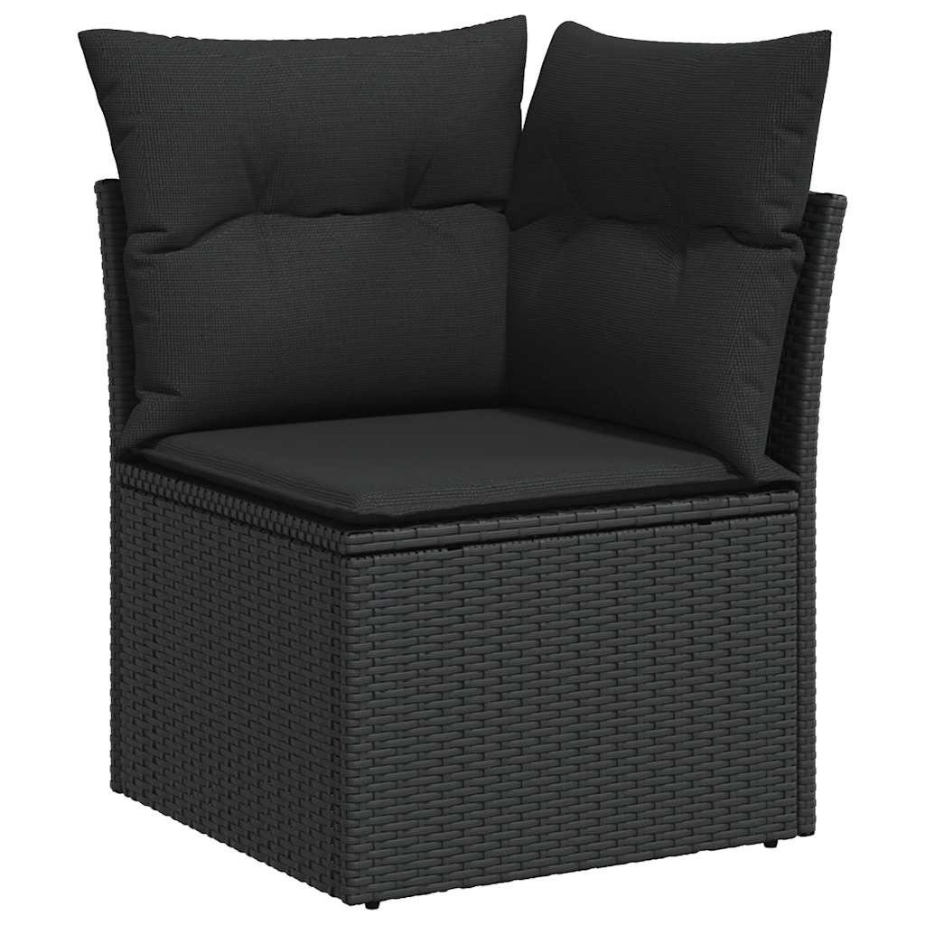 Maison Exclusive - Gartensofa-ecke Mit Kissen Schwarz Poly Rattan