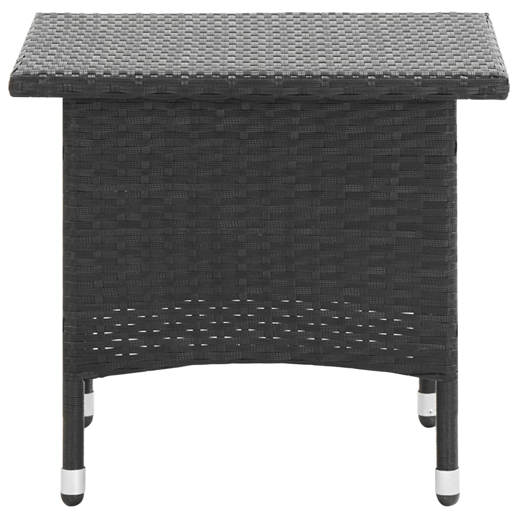Maison Exclusive - Beistelltisch Schwarz 50x50x47 Cm Poly Rattan