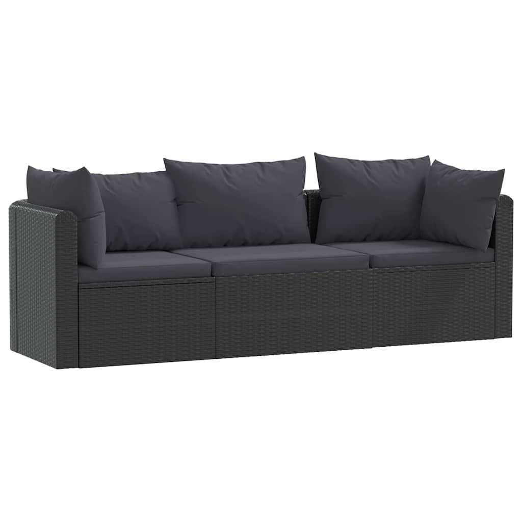Maison Exclusive - 3-tlg. Garten-sofagarnitur Mit Auflagen Poly R