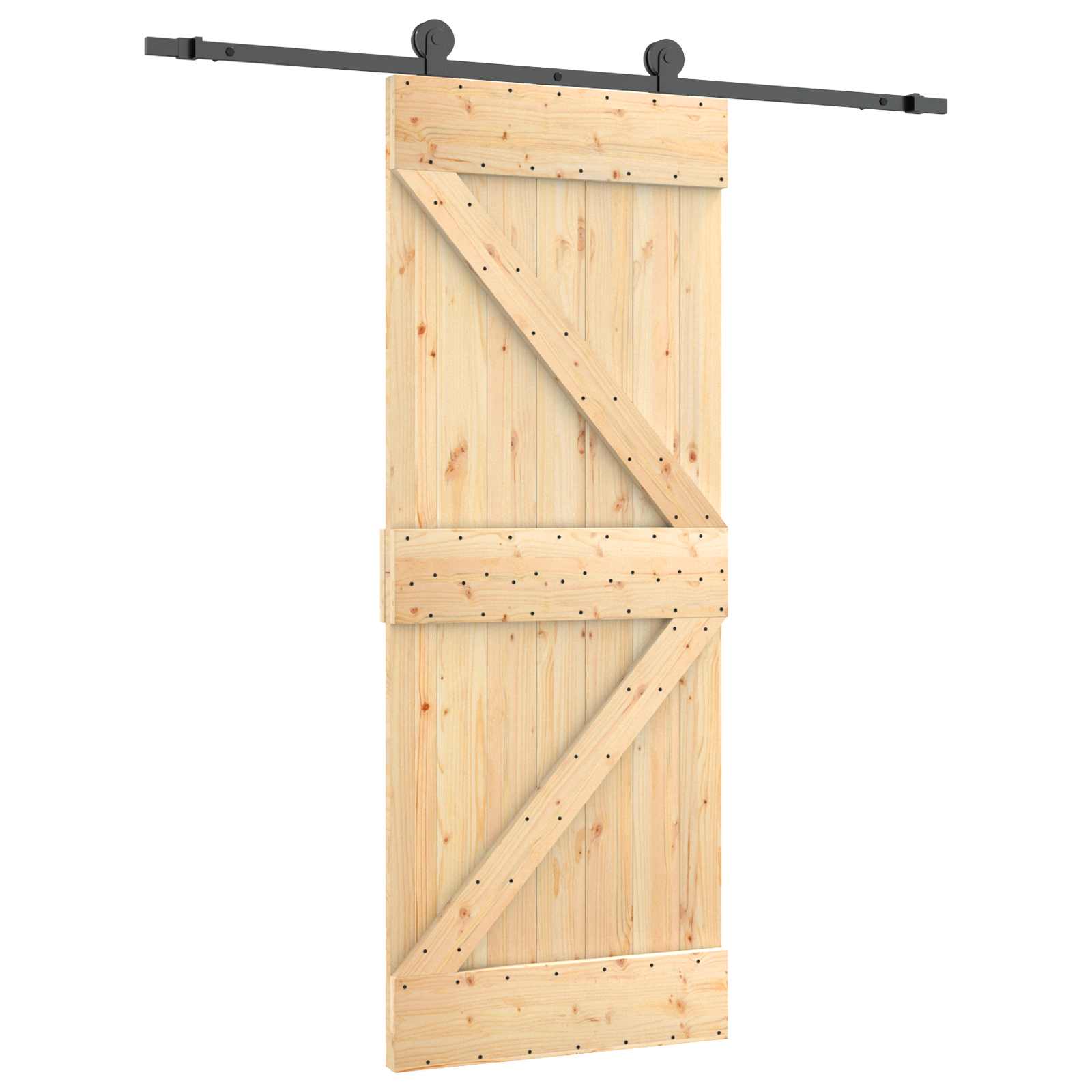 Maison Exclusive - Schiebetür 85 X 210 Cm Massivkiefer (unbehande