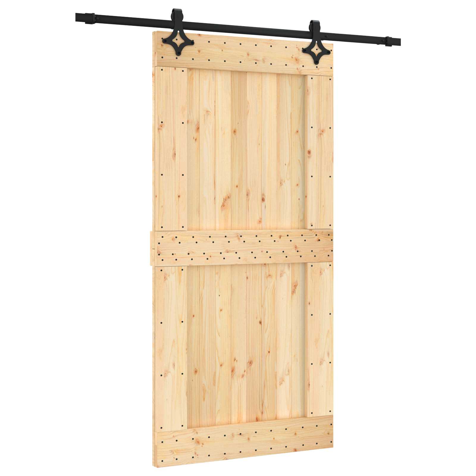 Maison Exclusive - Schiebetür 100 X 210 Cm Massivkiefer (unbehand